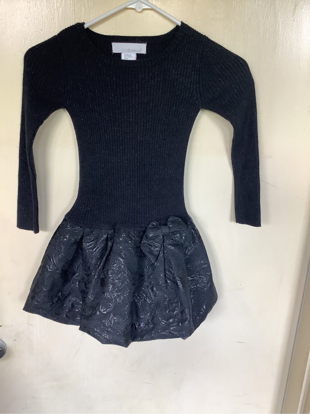 Camilla Black and Silver Formal Kids Dress